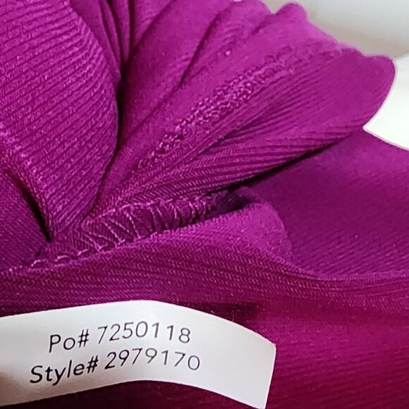 Boston Proper Top Womens Size M Medium Solid All Purple Keyhole Tie Front - Picture 8 of 8